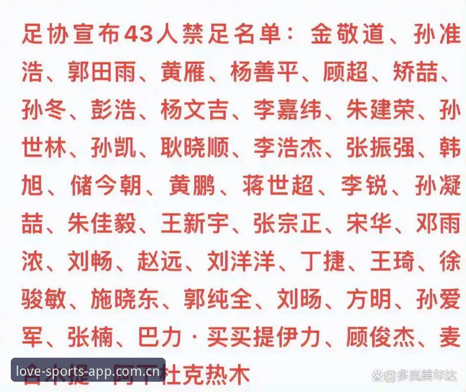 爱体育APP流畅评测 中国足协第三批禁足名单全面解析:17人终身禁赛背后的行业震荡